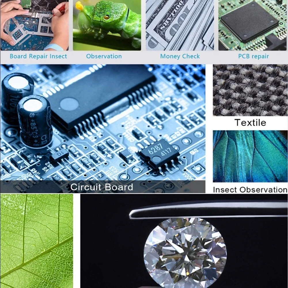 Mobile Microscope Lens LED Light Micro Pocket Lenses for iPhone XS Max Samsung